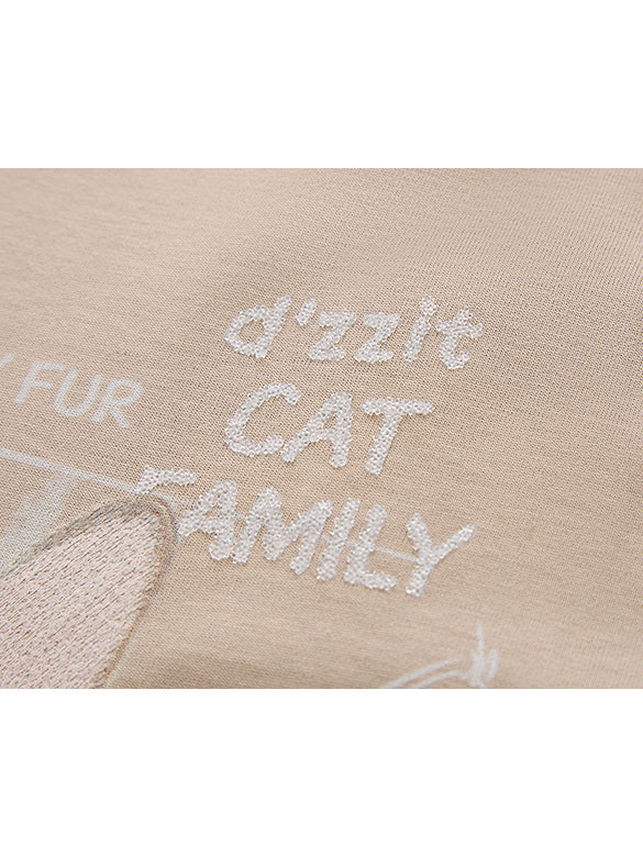 Cat Embroidery T-shirt