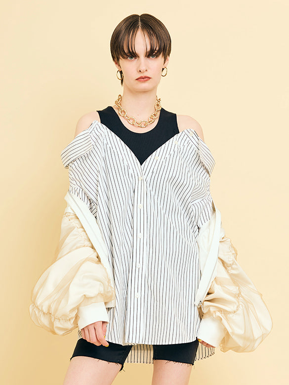 Tank-top Layered Design Shirt
