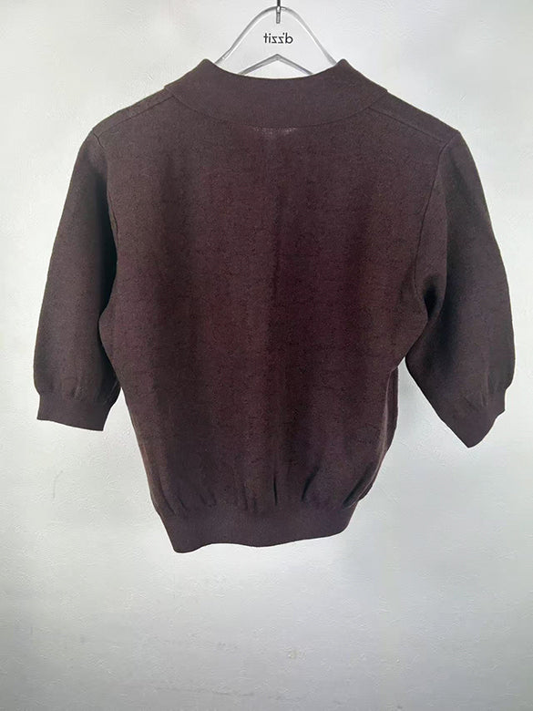 Animal Embroidery Polo Knit