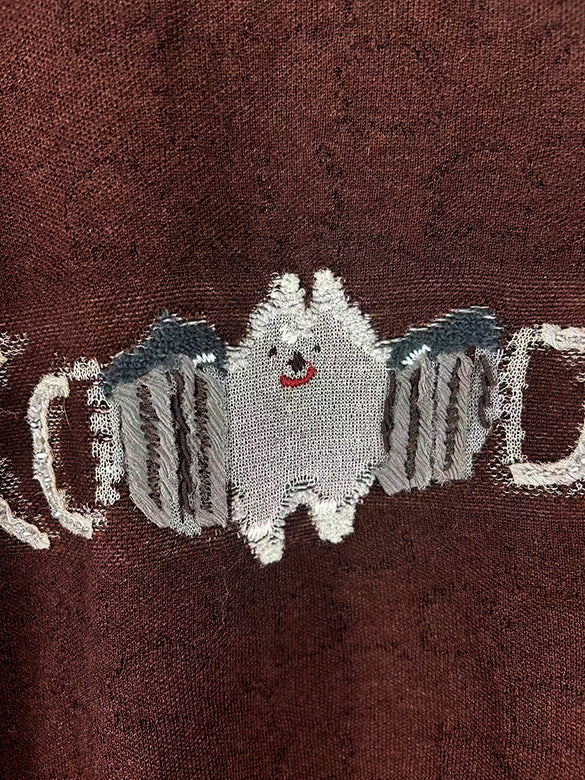 Animal Embroidery Knit Top