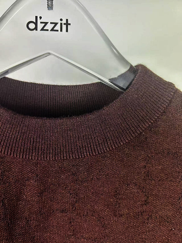 Animal Embroidery Knit Top