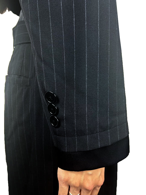 Pin-stripe Layered Short Jacket