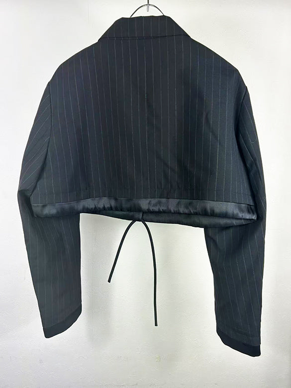 Pin-stripe Layered Short Jacket