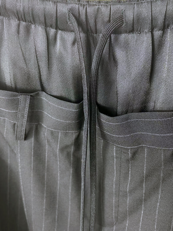 Pin-stripe Double Waist Pants