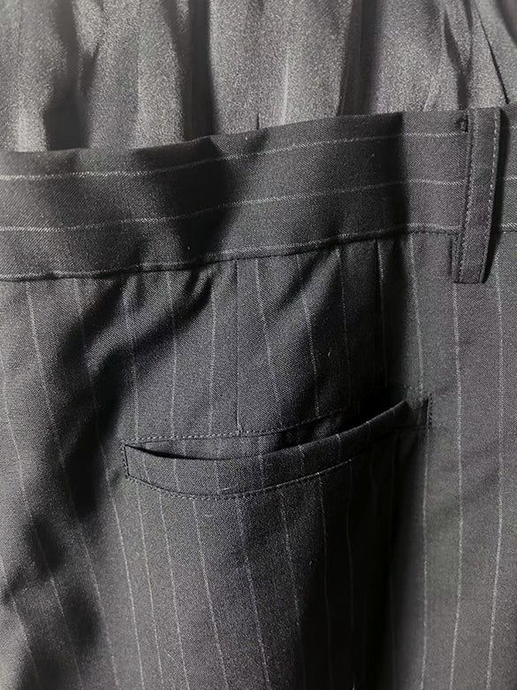 Pin-stripe Double Waist Pants