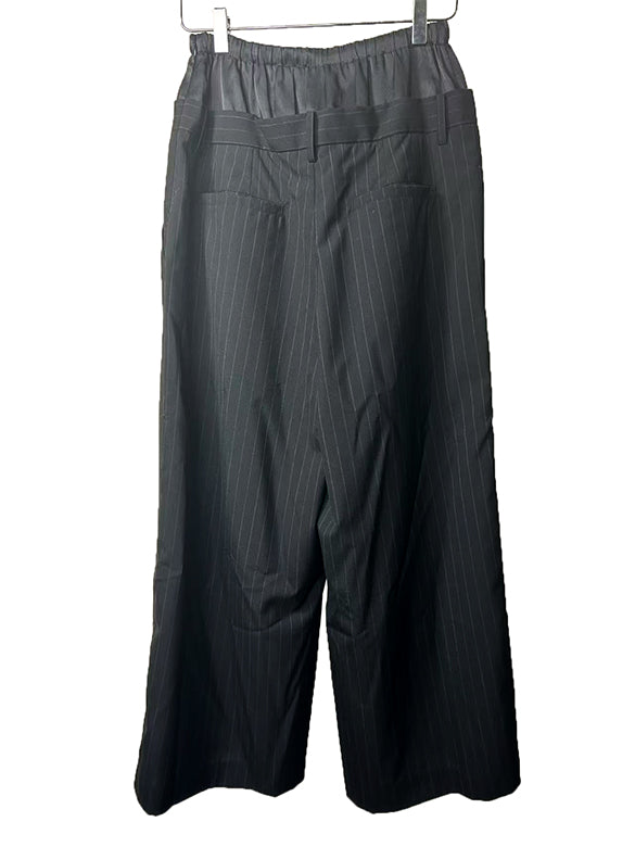 Pin-stripe Double Waist Pants