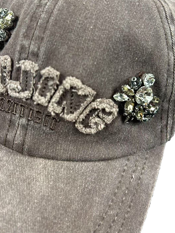 Beads Denim Cap