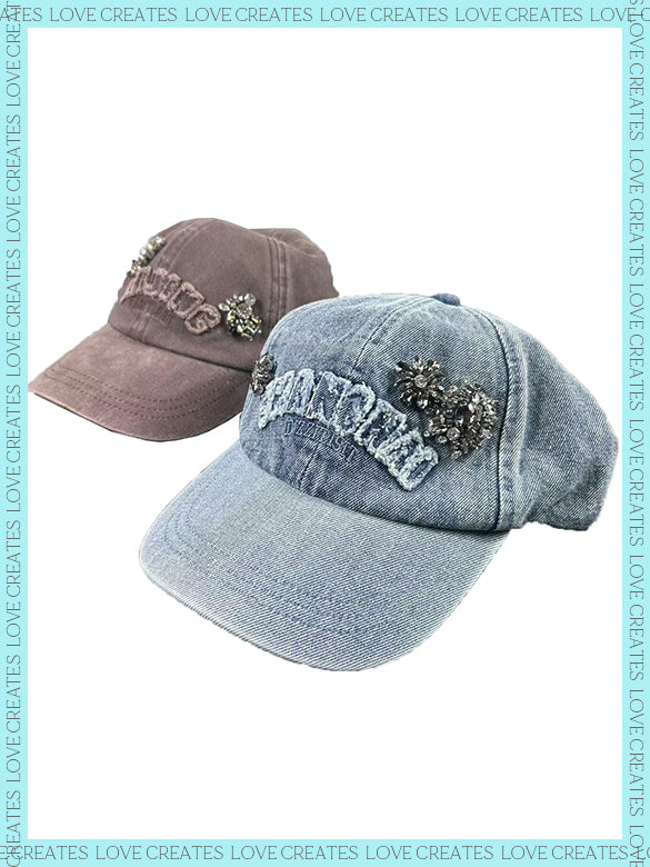 Beads Denim Cap