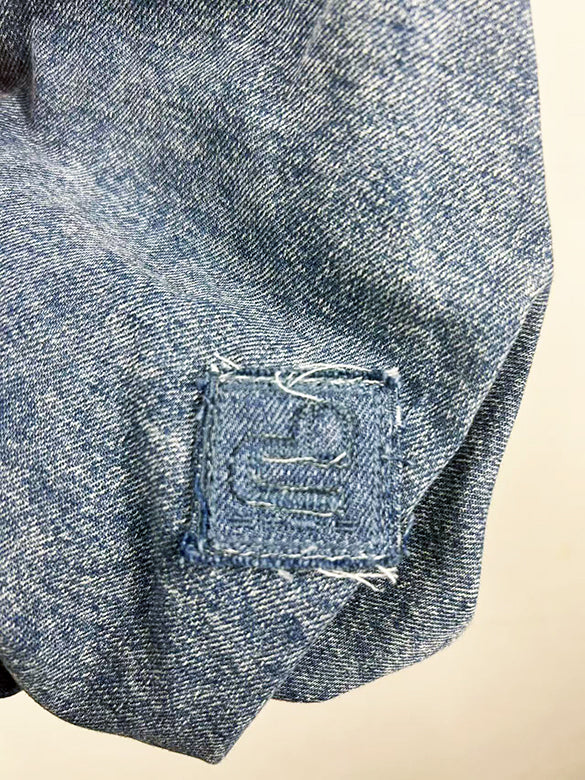 Ballon Short Length Denim Pants
