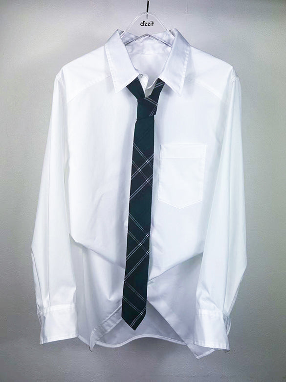 Plaid Tie Design Shirt