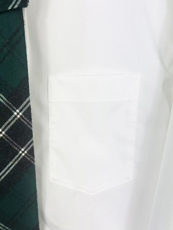 Plaid Tie Design Shirt