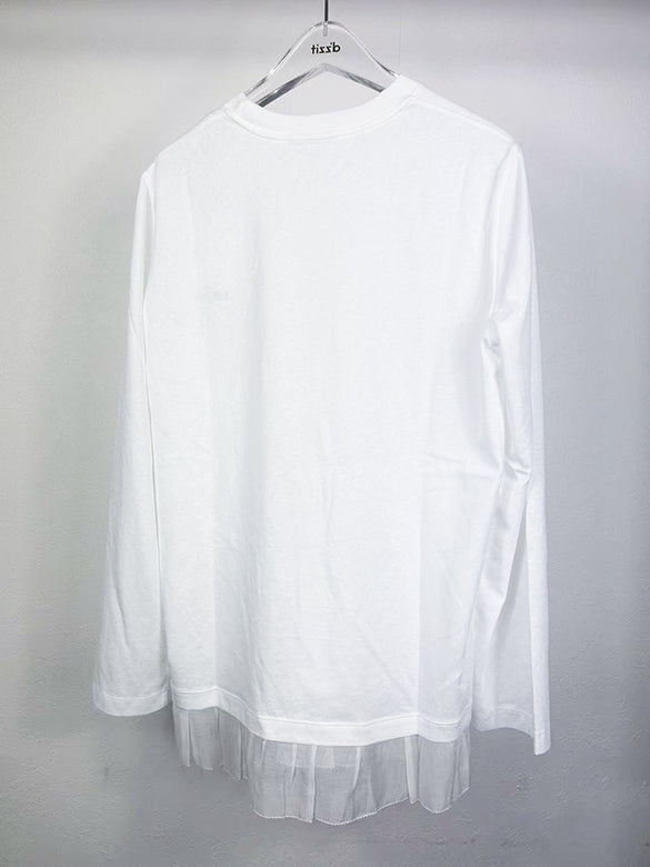 Hem Frill Long Sleeves T-shirt
