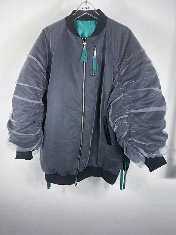 Tulle Stack Long MA-1 Blouson