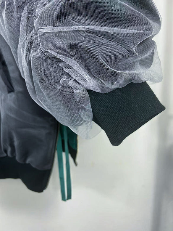 Tulle Stack Long MA-1 Blouson