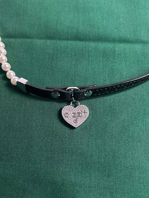Pearl Combination Heart Motif Belt