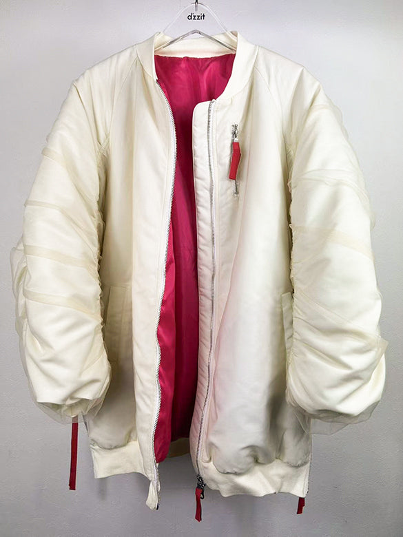 Tulle Stack Long MA-1 Blouson