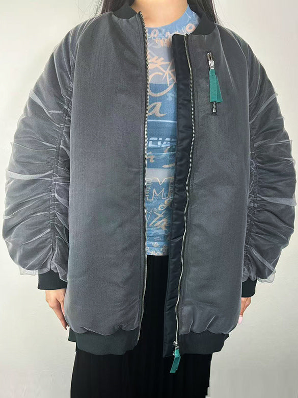 Tulle Stack Long MA-1 Blouson