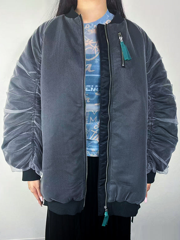 Tulle Stack Long MA-1 Blouson