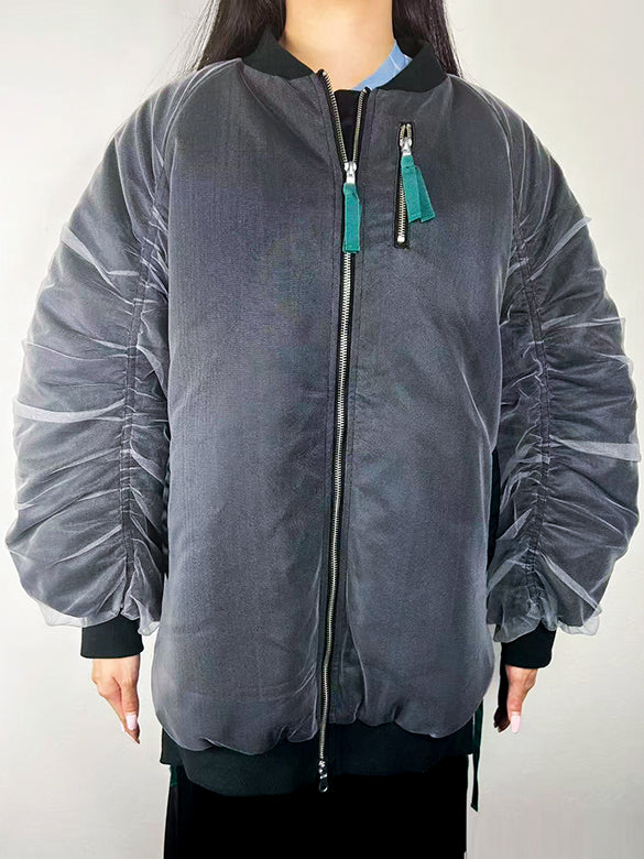 Tulle Stack Long MA-1 Blouson