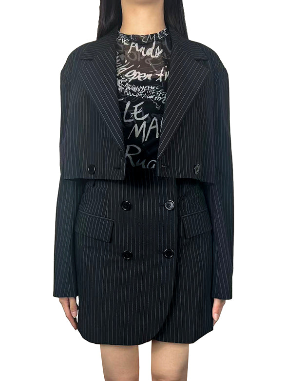Pin-stripe Short Jacket Dress