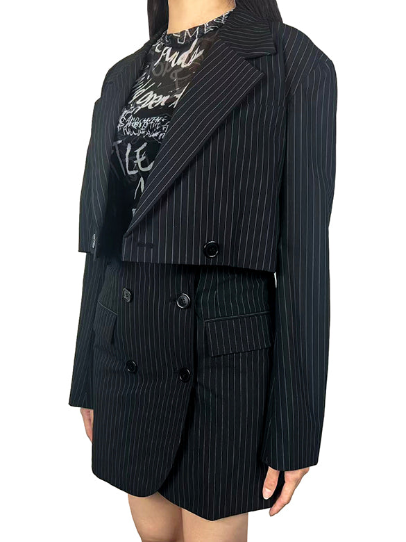 Pin-stripe Short Jacket Dress