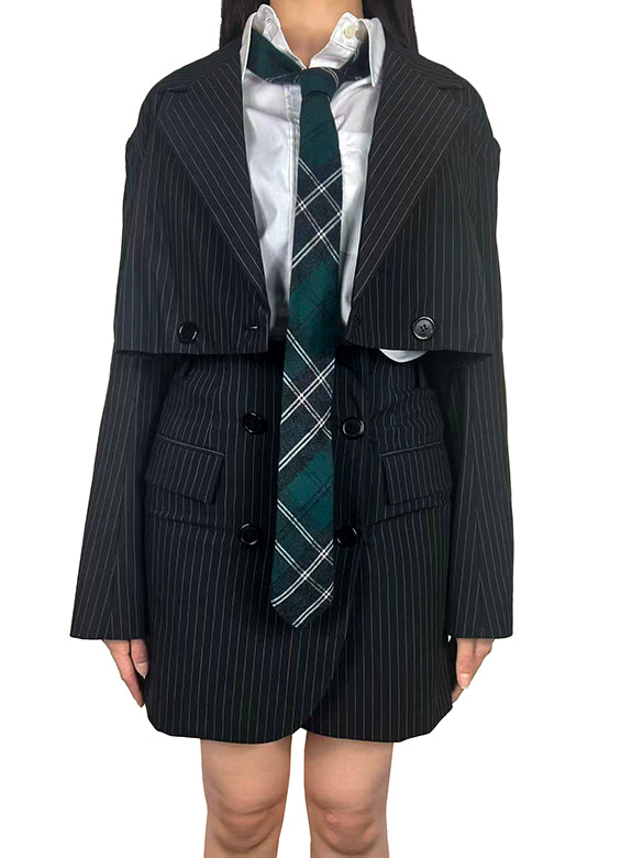 Pin-stripe Short Jacket Dress