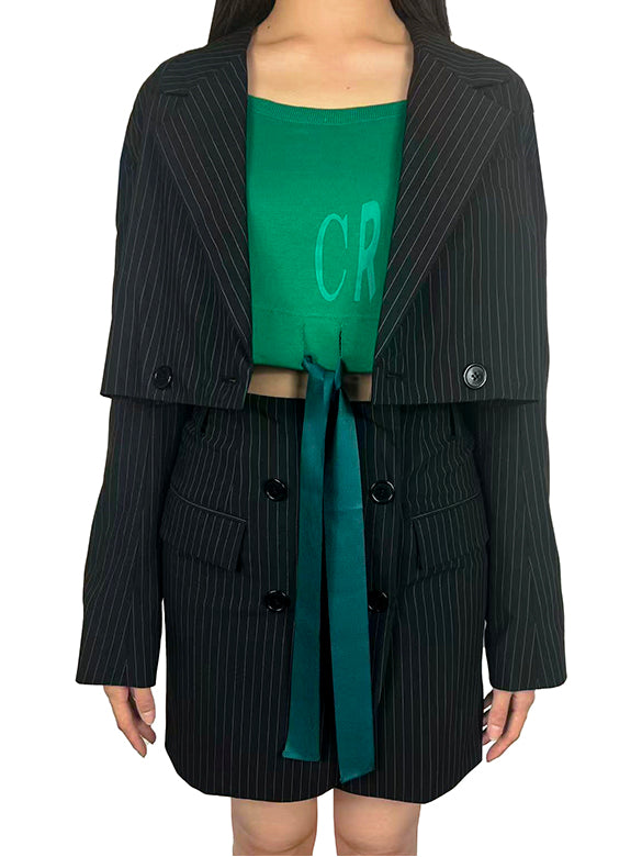 Pin-stripe Short Jacket Dress
