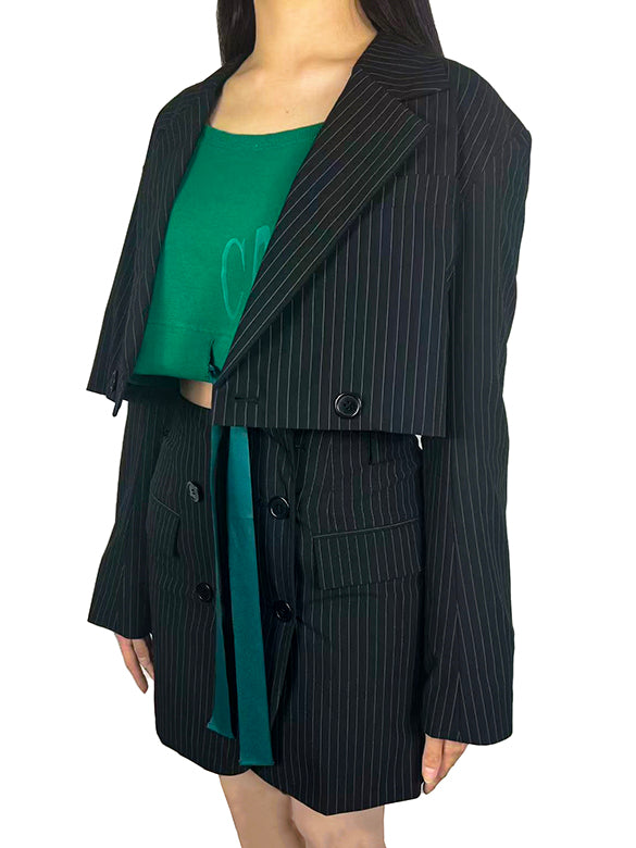 Pin-stripe Short Jacket Dress