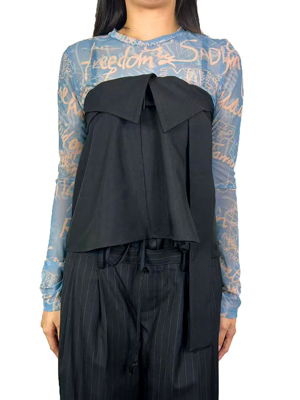 2way Asymmetry Pleats Belted Wrap Skirt