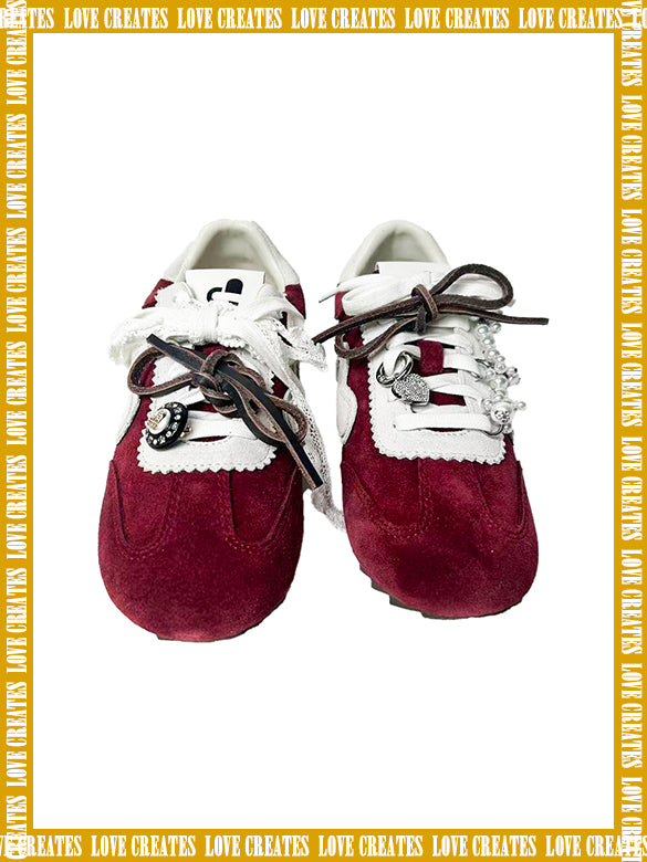 Lace Code Charm Sneakers