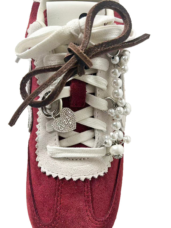 Lace Code Charm Sneakers