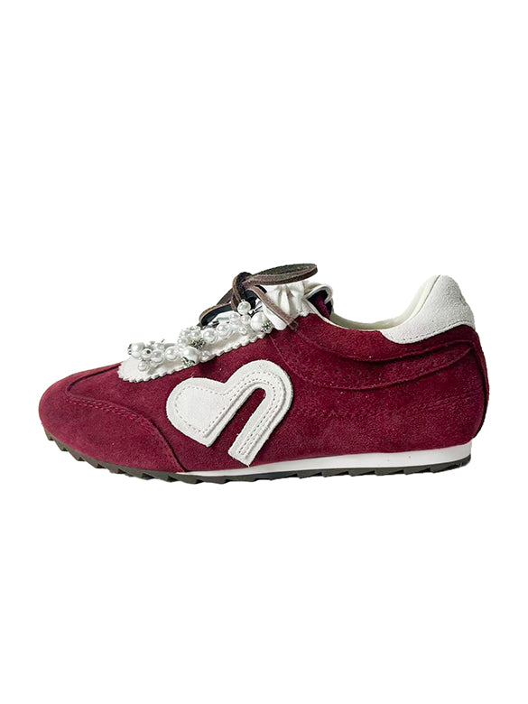 Lace Code Charm Sneakers