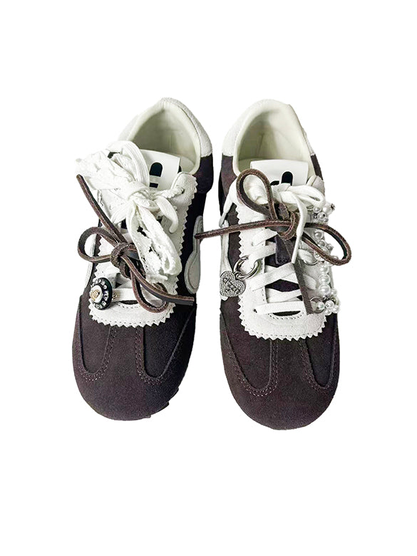 Lace Code Charm Sneakers