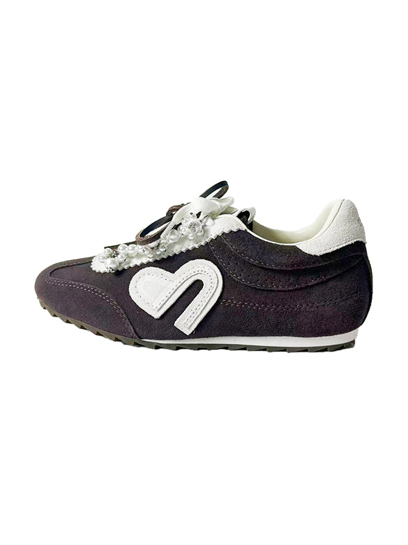 Lace Code Charm Sneakers