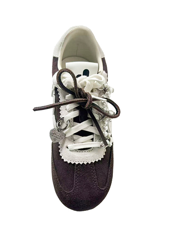 Lace Code Charm Sneakers