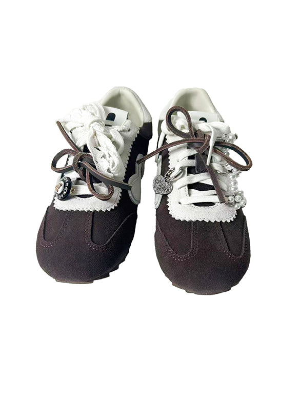 Lace Code Charm Sneakers