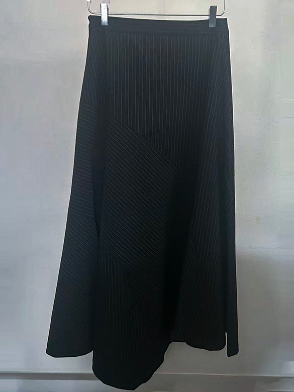 Pin-stripe Gather Skirt
