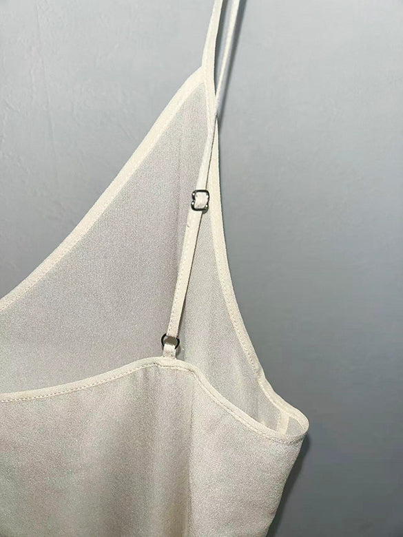 Asymmetry Slit Lace Camisole