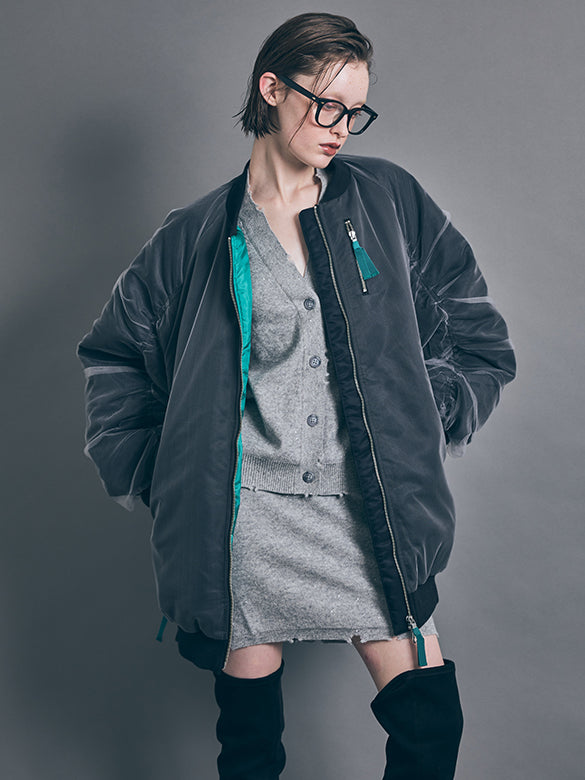 Tulle Stack Long MA-1 Blouson