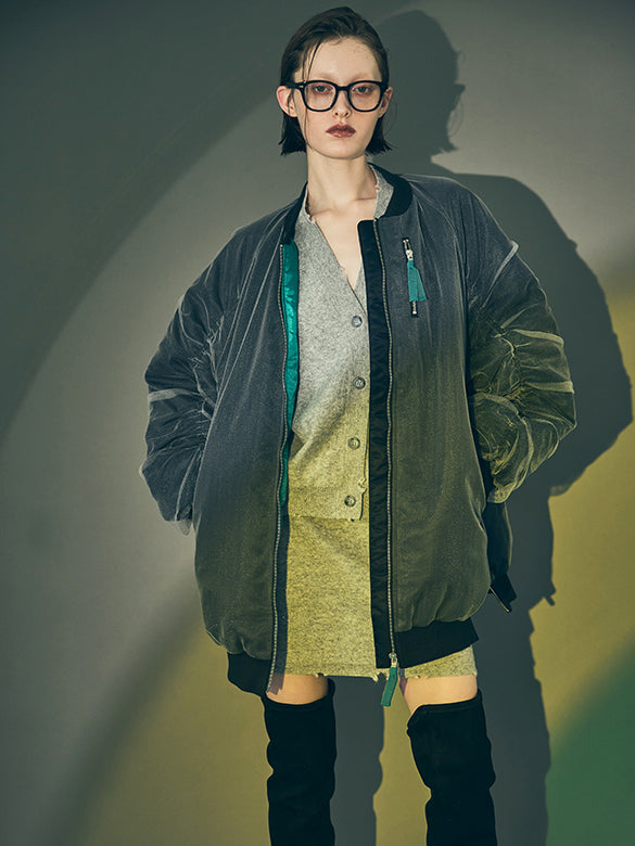 Tulle Stack Long MA-1 Blouson