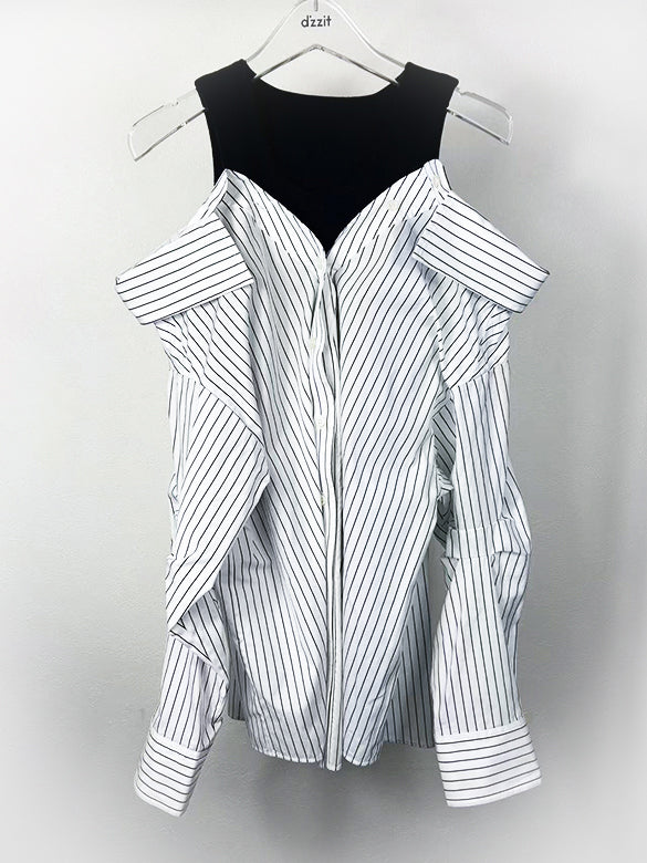 Tank-top Layered Design Shirt