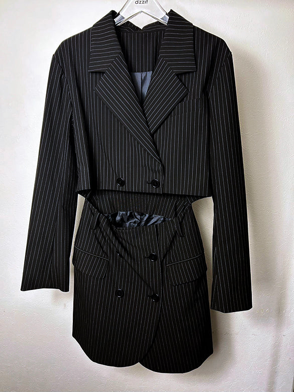 Pin-stripe Short Jacket Dress