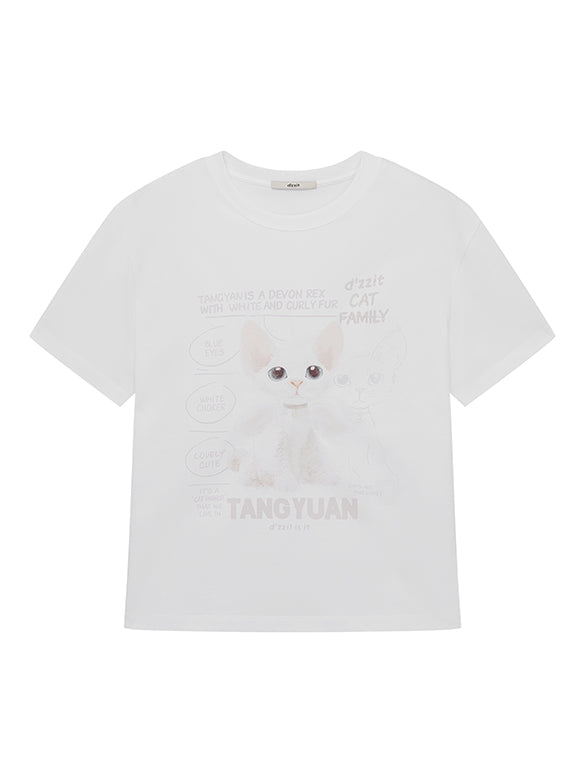 Cat Embroidery T-shirt