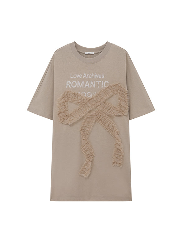 Tulle Ribbon T-shirt Dress