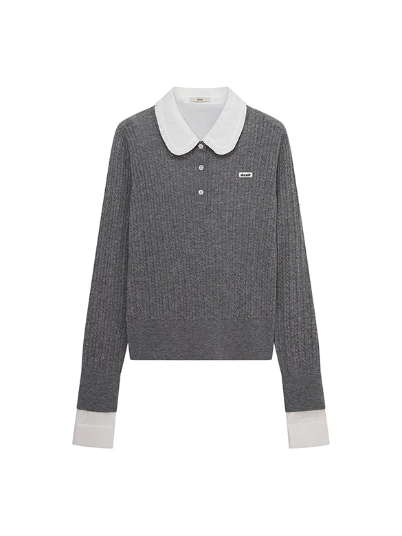 Blouse Layered Knit Top