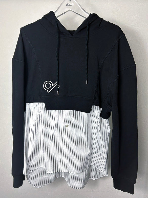 Shirt Layered Sweat Hoodie