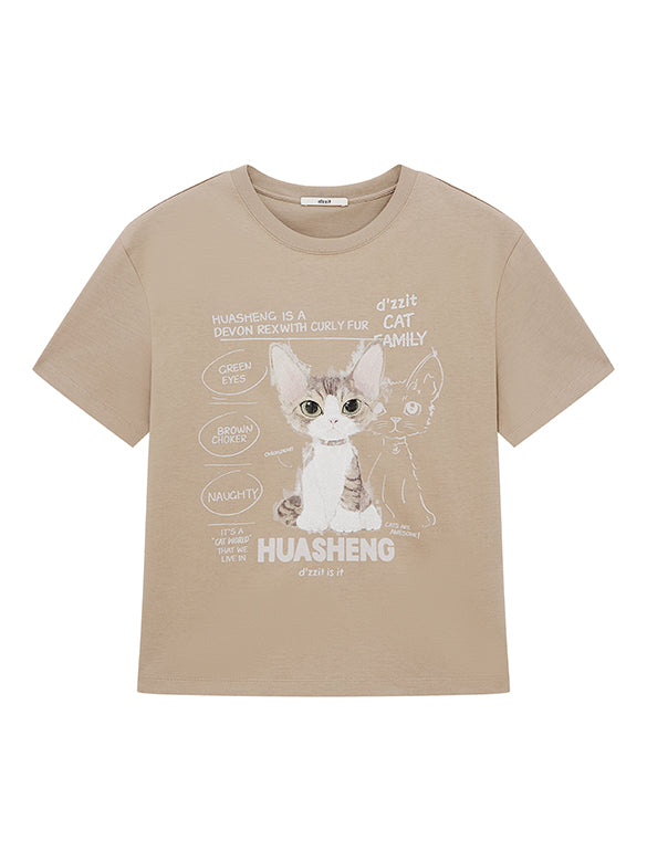 Cat Embroidery T-shirt