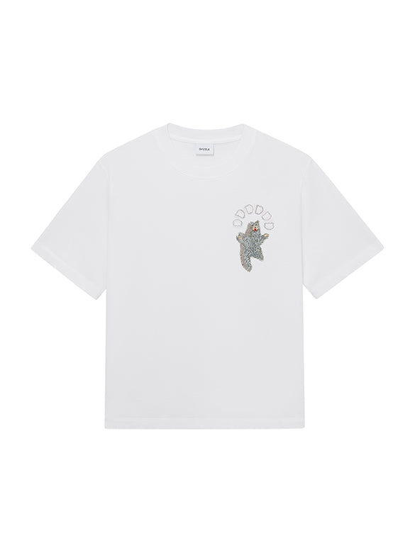 One-point Bear Sequins T-shirt
