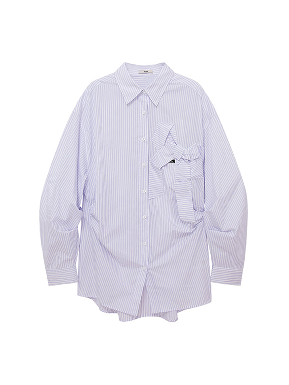 Ribbon Tuck Stripe Shirt