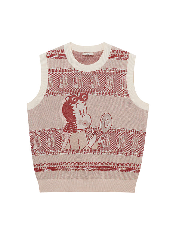 Sequins & Embroidery Sleeveless Knit Top